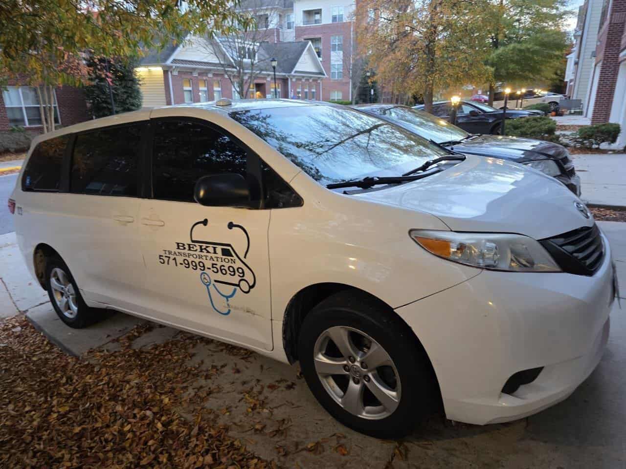 Ambulance van for medical transport services.