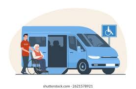 Accessible ambulance for medical transport and patient care.